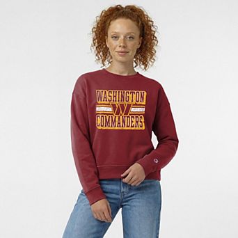 Women's Champion Burgundy Washington Commanders Powerblend Fleece Sweatshirt