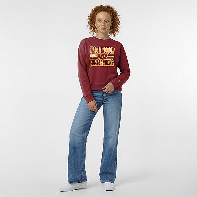 Women's Champion Burgundy Washington Commanders Powerblend Fleece Sweatshirt