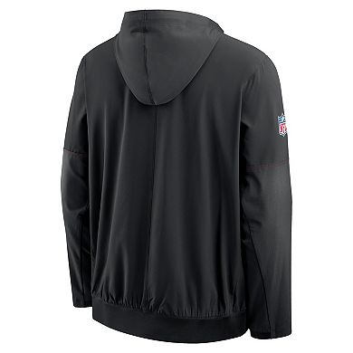 Men's Nike Black Washington Commanders Sideline Anorak Half-Zip Hooded Jacket