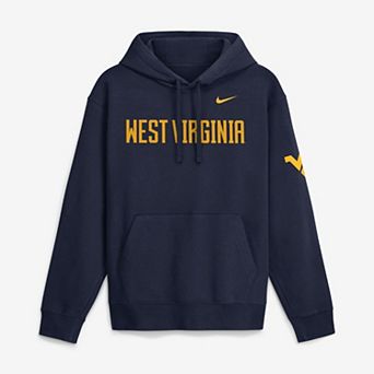 Men's Nike Navy West Virginia Mountaineers 2026 Sideline Club Fleece Hoodie