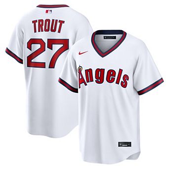 Men's Nike Mike Trout White Los Angeles Angels Alternate Replica Jersey