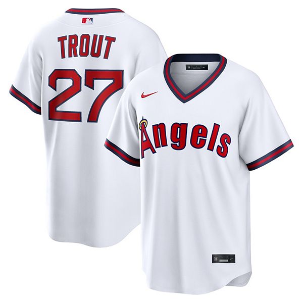 Men's Nike Mike Trout White Los Angeles Angels Alternate Replica