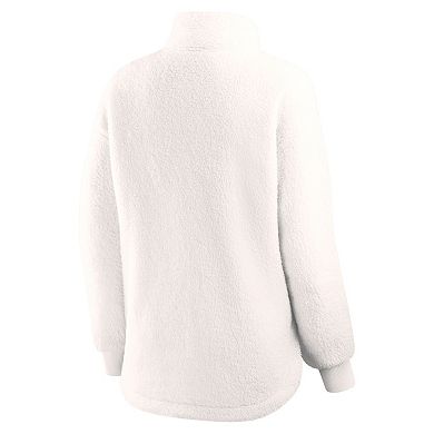 Women's Fanatics White Winnipeg Jets Rush Sherpa Half-Snap Pullover