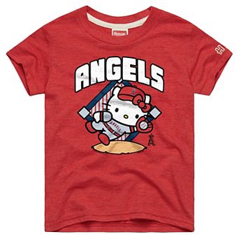 Youth Homage Red Los Angeles Angels Hello Kitty x MLB Tri-Blend T-Shirt