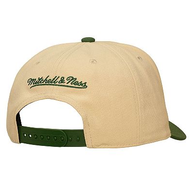 Unisex Mitchell & Ness Khaki/Green Seattle Storm Pro Pinch Snapback Hat