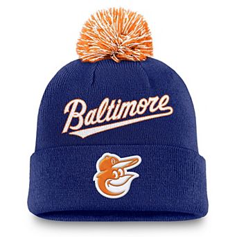 Men's Nike Royal Baltimore Orioles Peak Cuffed Knit Hat with Pom