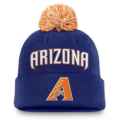 Men's Nike Royal Arizona Diamondbacks Peak Cuffed Knit Hat with Pom