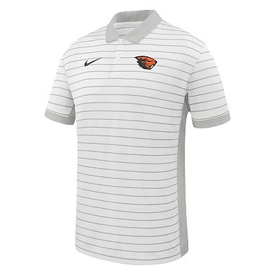 Men's Nike White Oregon State Beavers Victory Stripe Dri-FIT Polo