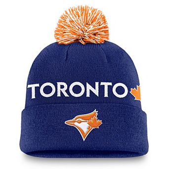 Men's Nike Royal Toronto Blue Jays Peak Cuffed Knit Hat with Pom