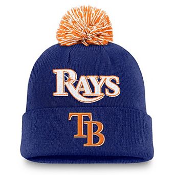 Men's Nike Royal Tampa Bay Rays Peak Cuffed Knit Hat with Pom