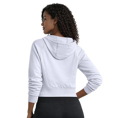 Women's Starter Blue Seattle Seahawks Cropped Pastels Full-Zip Hoodie