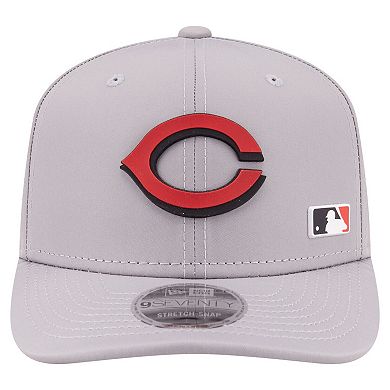Men's New Era Gray Cincinnati Reds Laser Perforated 9SEVENTY Adjustable Hat