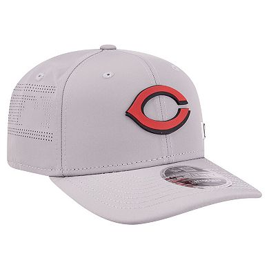 Men's New Era Gray Cincinnati Reds Laser Perforated 9SEVENTY Adjustable Hat