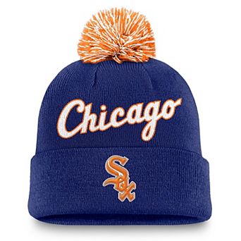 Men's Nike Royal Chicago White Sox Peak Cuffed Knit Hat with Pom