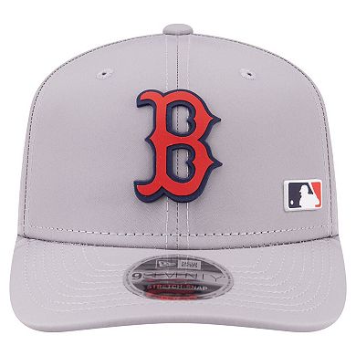Men's New Era Gray Boston Red Sox Laser Perforated 9SEVENTY Adjustable Hat
