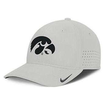 Men's Nike Gray Iowa Hawkeyes 2026 Sideline Practice AeroBill Swooshflex Dri-FIT Hat