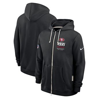 Men's Nike Black San Francisco 49ers Sideline Standard Issue Dri-FIT Full-Zip Hoodie