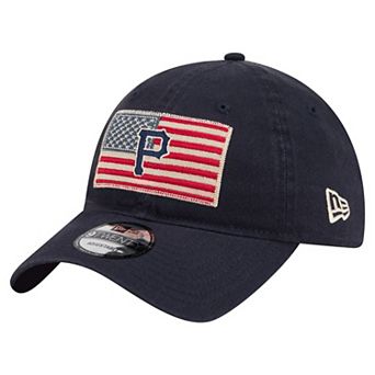 Men's New Era Navy Pittsburgh Pirates Americana Flag 9TWENTY Adjustable Hat