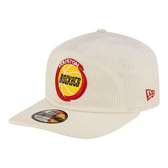 Men's New Era White Houston Rockets 19TWENTY 80s Chrome Corduroy Adjustable Hat