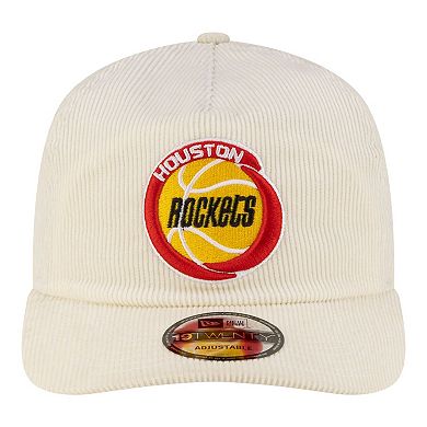 Men's New Era White Houston Rockets 19TWENTY 80s Chrome Corduroy Adjustable Hat