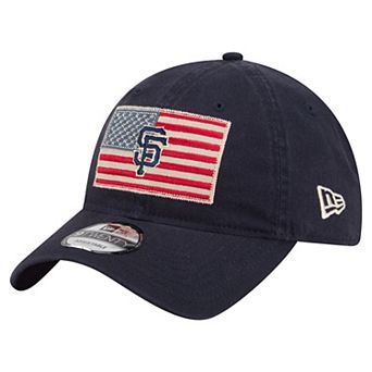 Men's New Era Navy San Francisco Giants Americana Flag 9TWENTY Adjustable Hat