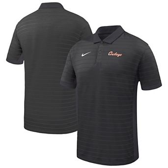 Men's Nike Black Oklahoma State Cowboys Victory Stripe Dri-FIT Polo