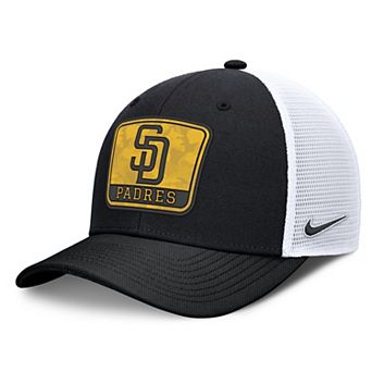 Men's Nike Black/White San Diego Padres Camo Rise Trucker Dri-FIT Adjustable Hat