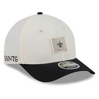 Men's New Era Cream/Black New Orleans Saints 2026 NFL Training Camp 9FORTY Adjustable Hat