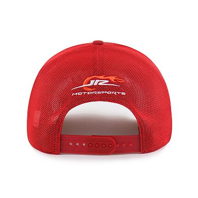 Men's '47 Red Justin Allgaier Sponsor Logo Side Patch brrr° Trucker Adjustable Hat
