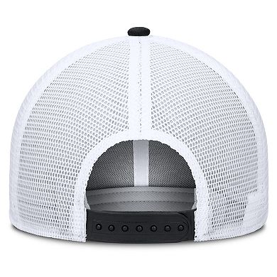 Men's Nike Black/White New York Mets Camo Rise Trucker Dri-FIT Adjustable Hat