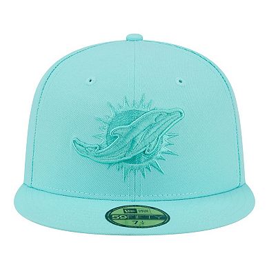 Men's New Era Turquoise Miami Dolphins Color Pack 59FIFTY Fitted Hat