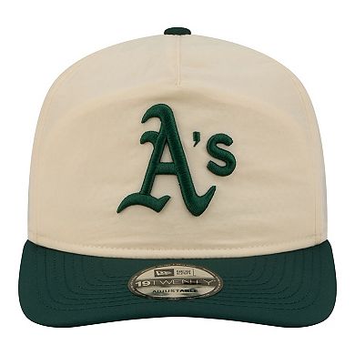 Men's New Era Cream/Green Athletics Everyday 19TWENTY Adjustable Hat
