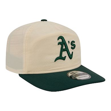 Men's New Era Cream/Green Athletics Everyday 19TWENTY Adjustable Hat