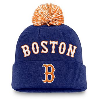 Men's Nike Royal Boston Red Sox Peak Cuffed Knit Hat with Pom
