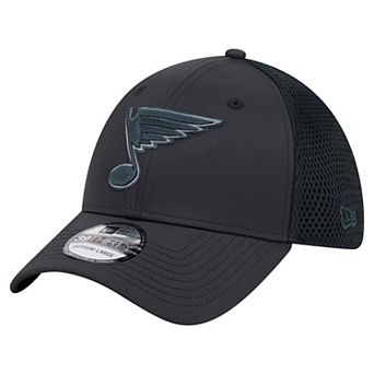 Men's New Era Black St. Louis Blues Blackout 39THIRTY Flex Fit Hat