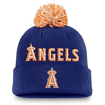 Men's Nike Royal Los Angeles Angels Peak Cuffed Knit Hat with Pom