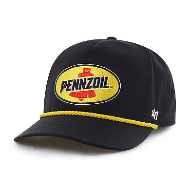 Men's '47 Black Joey Logano Sponsor Logo Side Patch brrr° Hitch Rope Adjustable Hat