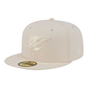 Men's New Era Cream Miami Dolphins Color Pack 59FIFTY Fitted Hat