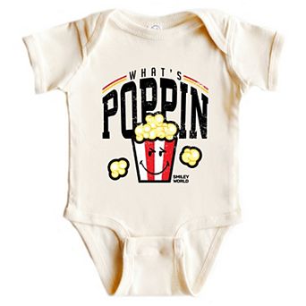 SmileyWorld What's Poppin - Infant Short Sleeve Graphic Bodysuit