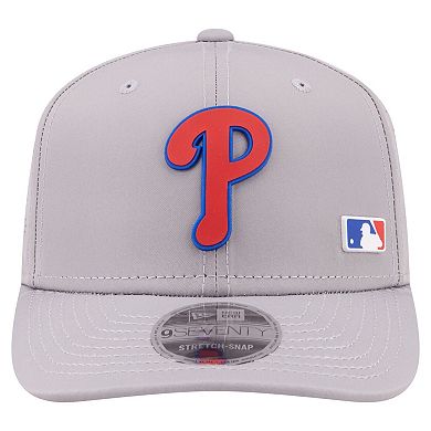 Men's New Era Gray Philadelphia Phillies Laser Perforated 9SEVENTY Adjustable Hat