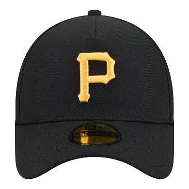 Men's New Era Black Pittsburgh Pirates A-Frame 59FORTY Fitted Hat
