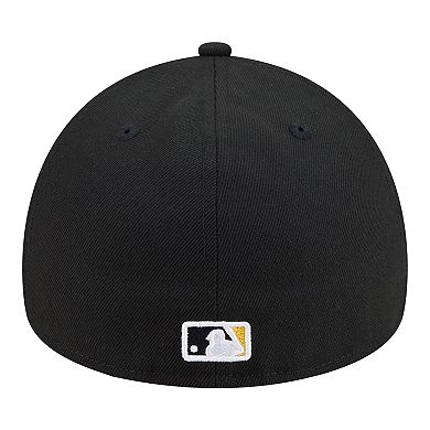 Men's New Era Black Pittsburgh Pirates A-Frame 59FORTY Fitted Hat