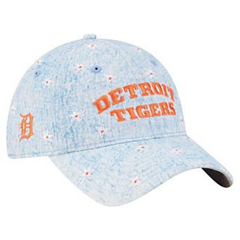 Women's New Era Light Blue Detroit Tigers Daisy All Over 9TWENTY Adjustable Hat