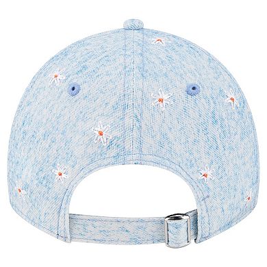 Women's New Era Light Blue Detroit Tigers Daisy All Over 9TWENTY Adjustable Hat