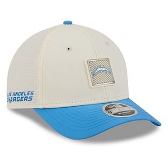 Men's New Era Cream/Powder Blue Los Angeles Chargers 2026 NFL Training Camp 9FORTY Adjustable Hat