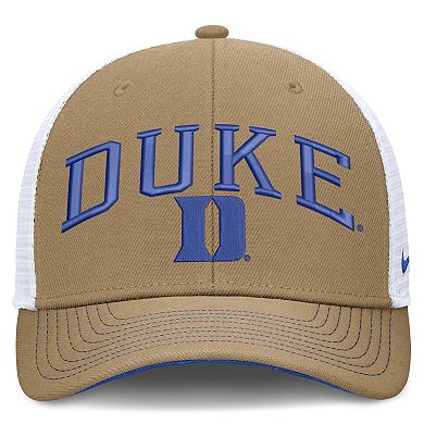 Unisex Nike Beige/Royal Duke Blue Devils Primetime Arched Trucker Adjustable Hat
