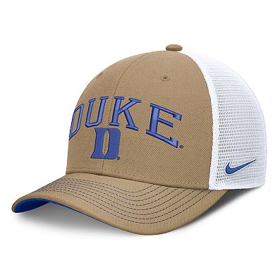 Unisex Nike Beige/Royal Duke Blue Devils Primetime Arched Trucker Adjustable Hat