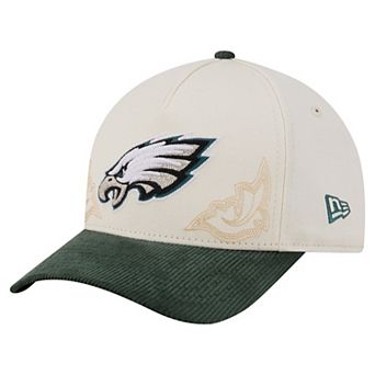 Men's New Era Cream/Midnight Green Philadelphia Eagles Western 9FORTY A-Frame Adjustable Hat