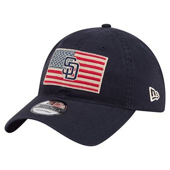 Men's New Era Navy San Diego Padres Americana Flag 9TWENTY Adjustable Hat