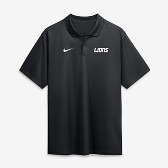 Men's Nike Black Detroit Lions Wordmark Victory Dri-FIT Polo